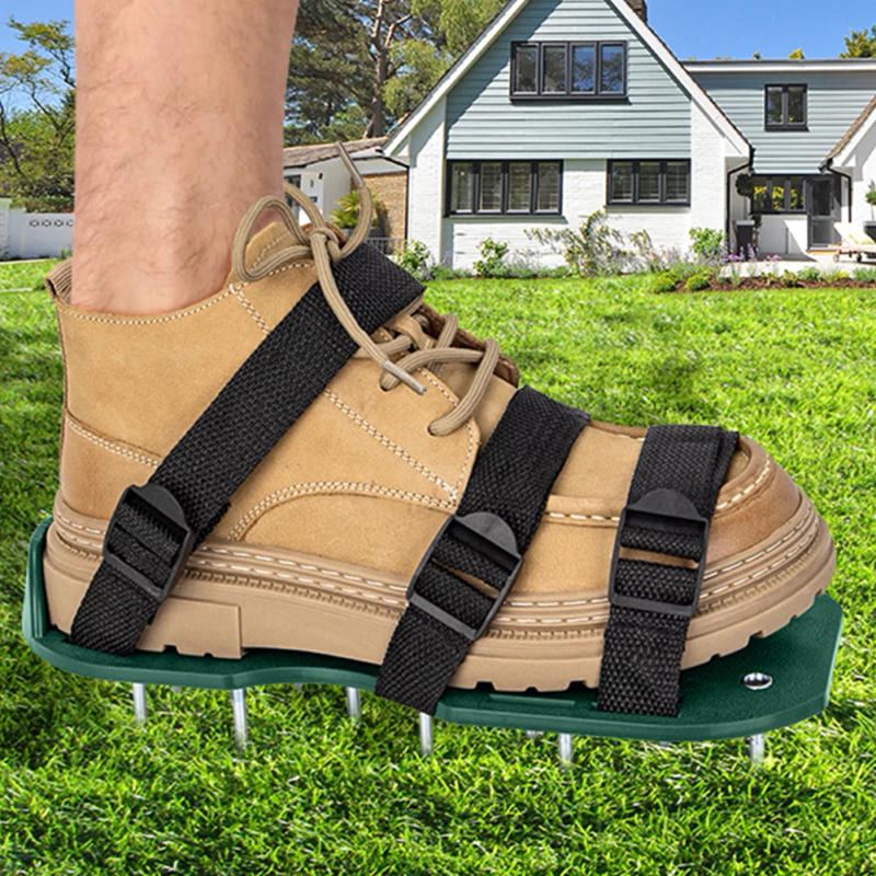 Description Picture 6 of itemGarden Nail Shoes Grass Loose Soil Tool 5cm Long Nail Lawn Aerator Grass Spikes Shoes Self-Leveling Epoxy Yard Grass Cultivator