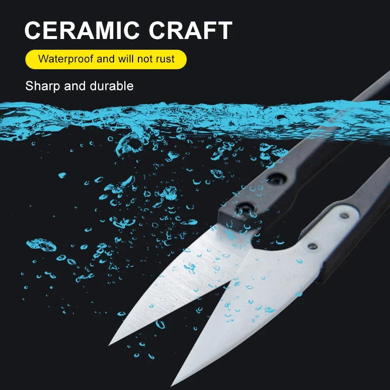 Description Picture 5 of itemInsulated ceramic U-shaped scissors special battery repair anti-static insulation safety wire cutting anti-rust scissors tools