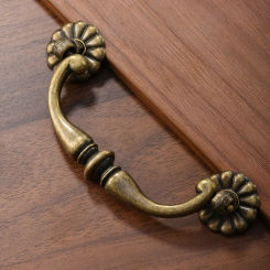 374 Qinggu American handle simple European antique drawer cabinet door furniture Chinese hole distance 96mm