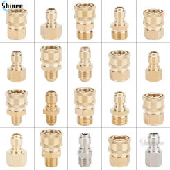 1PCS Copper 1/4" High Pressure Quick Connector Car washer Adapter Water Gun Hydraulic Couplers Couplings For Garden Irrigation