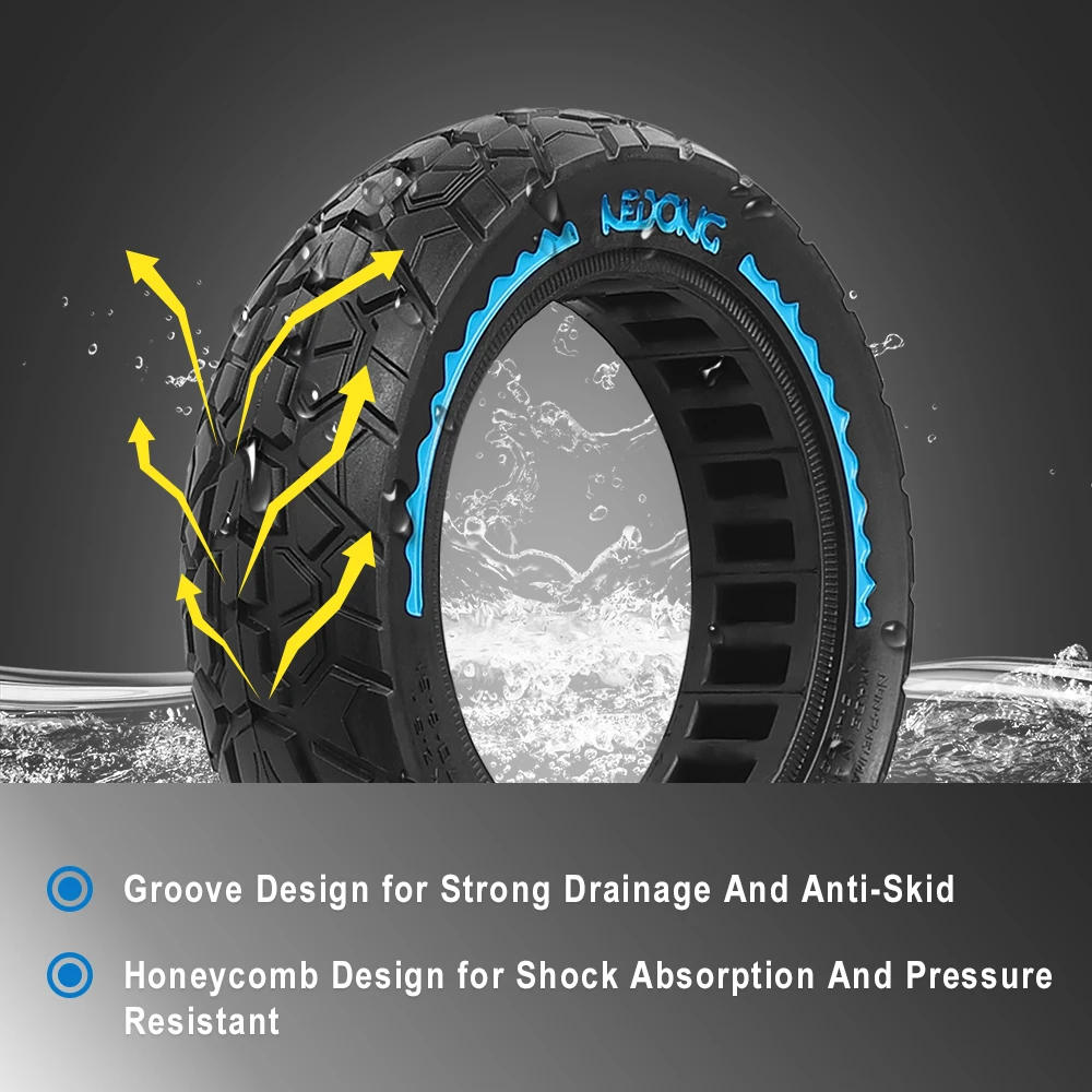 Description Picture 4 of item60/70-6.5 Solid Tire 10x2.5 Tubeless Tyre for Segway Ninebot Max G30P G30LP Gotrax G5 G6 Hiboy Titan Pro MAX3 Electric Scooter