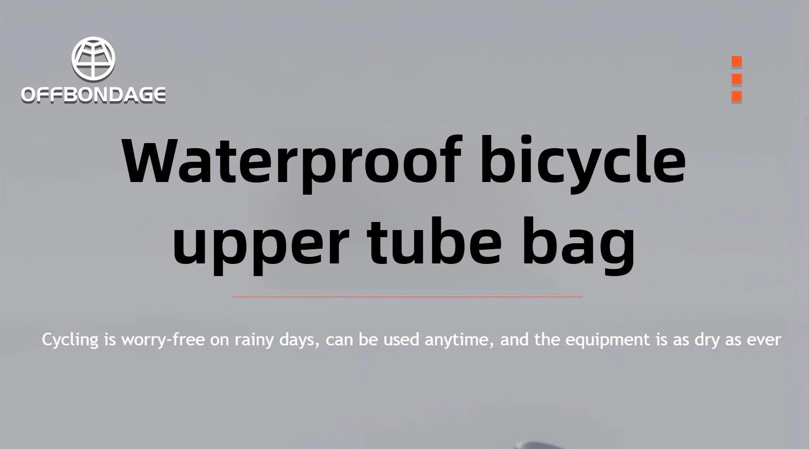 Description Picture 2 of itemWaterproof Top Tube Bag 22x6x6.5cm Large Capacity Bike Frame Pack with Bolt & Strap for MTB Road Gravel Cycling Bike Accessories