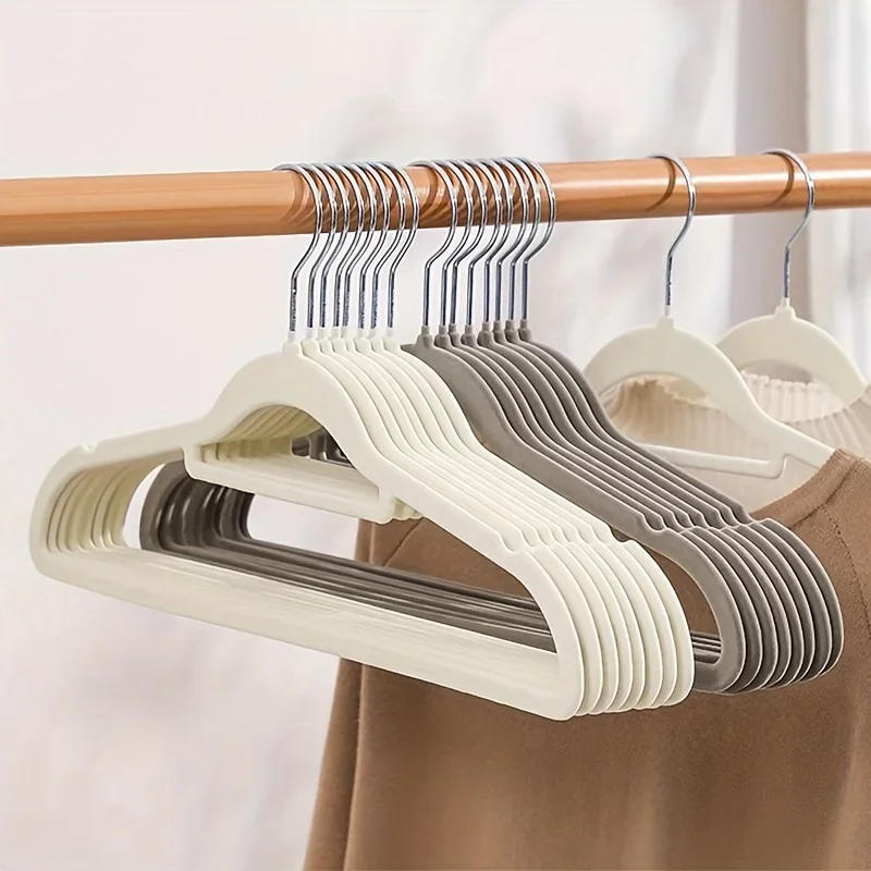 Description Picture 4 of item10 Pieces of Anti Slip Hangers High-end Velvet, Space Saving Wardrobe Organizer for Organizing Special Household Hanging Clothes