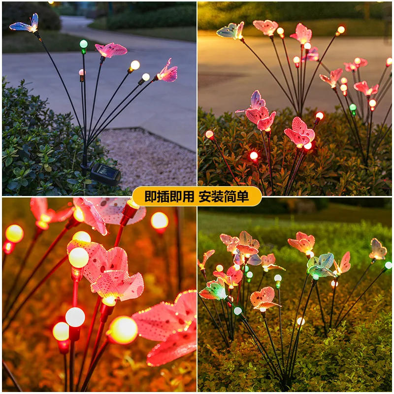 Description Picture 2 of itemD2 Outdoor Solar Garden Lights Powered Firefly Lights Solar Outdoor Lamp Waterproof Garden Decor Home Lawn Lights for Decoration