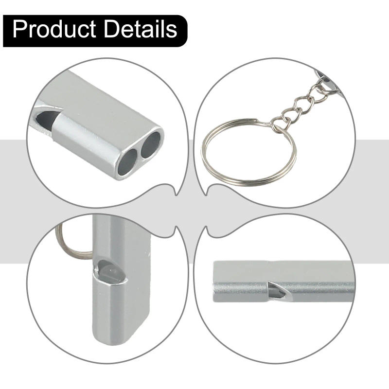 Description Picture 6 of itemPratical High Quality Hot New Portable Nice Whistle Airflow Design Aluminium Alloy Aluminum Camping Hiking Keychain