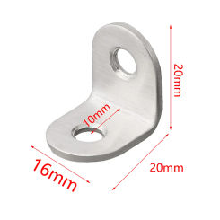 10pcs Stainless Steel 90 Degree Angle Bracket L Shape Corner Joint Brace Bracket Fastener Furniture Cabinet Screen Wall Hardware