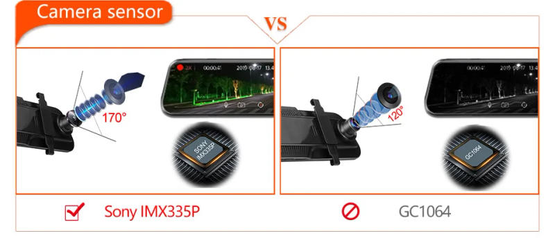 Description Picture 6 of itemAcceo Mirror Camera for Car Touch Screen Video Recorder Rearview Mirror Dash Cam Support Rear View Camera Mirror DVR Black Box