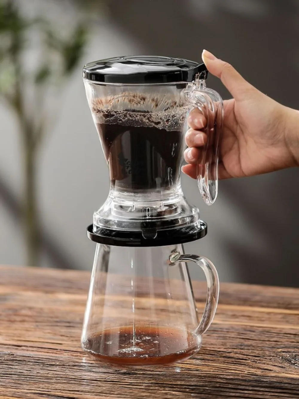 Description Picture 2 of item600ML Coffee Dipper,Tea Infuser for Loose Leaf Tea,Hand Brew Drip Coffee Machine,Large Filter Holder,Drinkware for Ice Americano