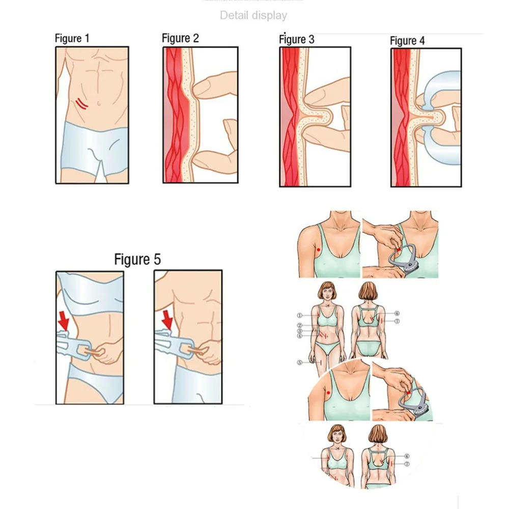 Description Picture 6 of item1Pcs Crossfit Body Fat Loss Tester Calculator Fitness Caliper Clip Measurement Slim Skin Fold Body Fat Chart Gym Equipment