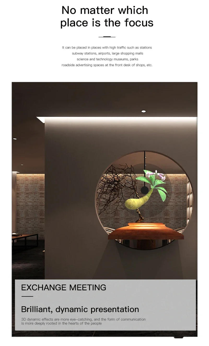 Description Picture 3 of itemHolographic 3d projetor rotary imaging fan screen LED screenless display stereoscopic 45CM advertising machine