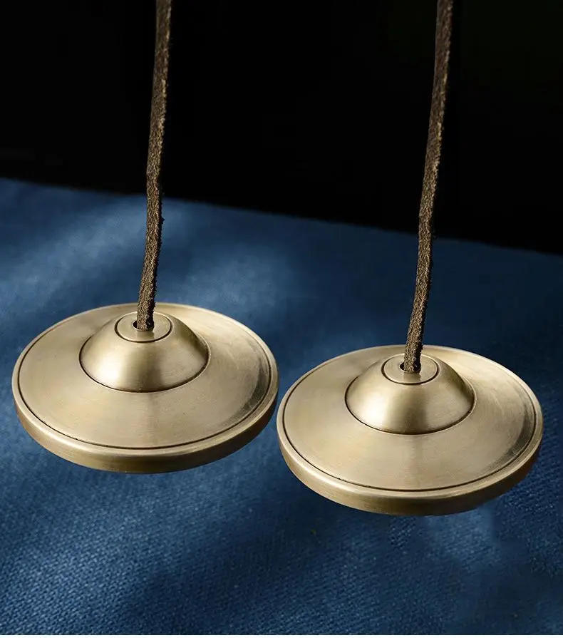 Description Picture 3 of itemNepal Bass Tinkle Bell Handmade Cymbals Tingsha Bells with Bag Meditation Tools Buddhist Supplies Tantric Orff Instruments Gifts