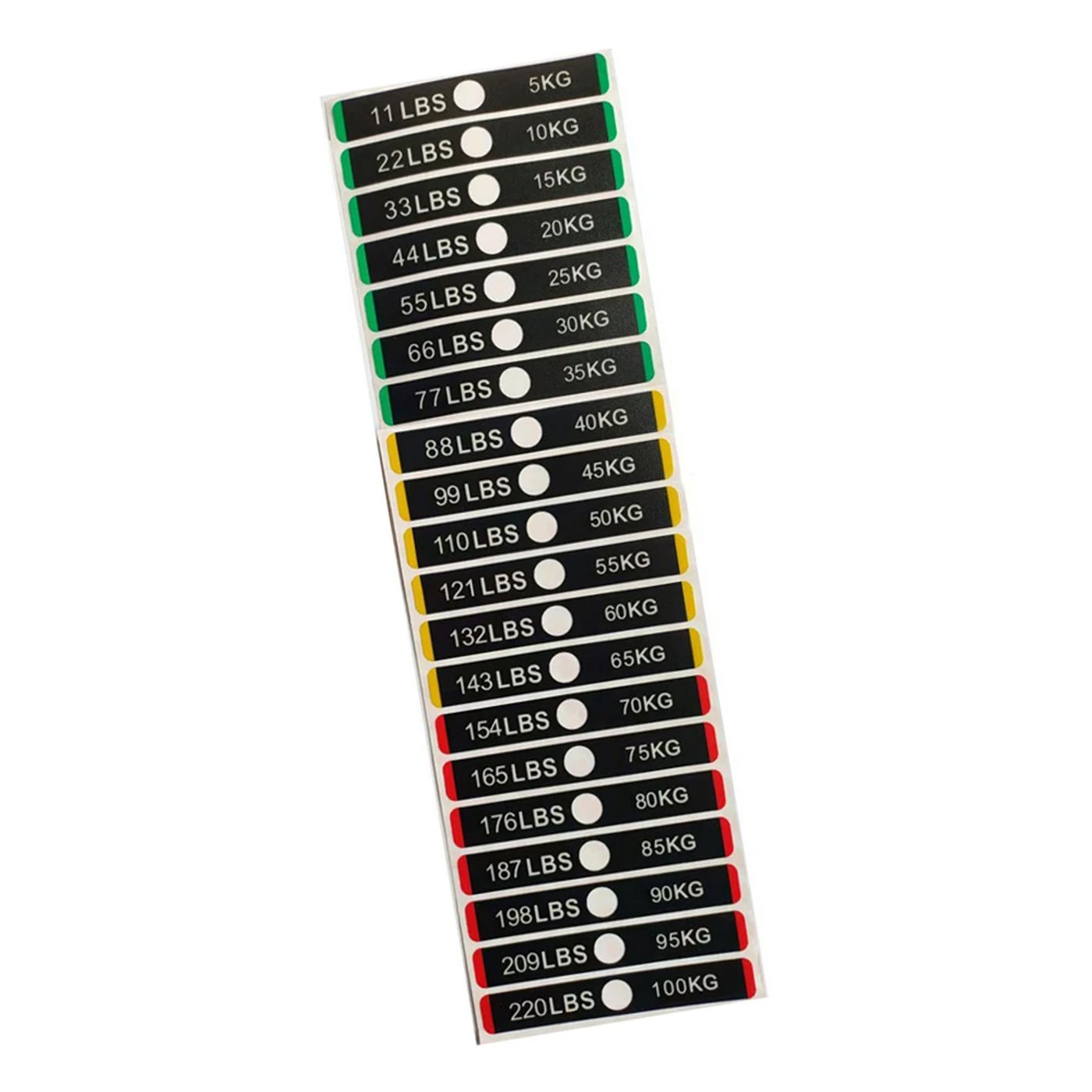 Description Picture 4 of itemFitness Equipment Weight Stickers Gym Weight Block Stack Labels Number Stickers PP 119*18mm Tool Accessories for barbells
