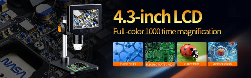 Description Picture 3 of itemWireless Digital Microscope 50X-1600X Magnification WiFi Portable Handheld Microscopes with Adjustable Stand For IOS Android PC