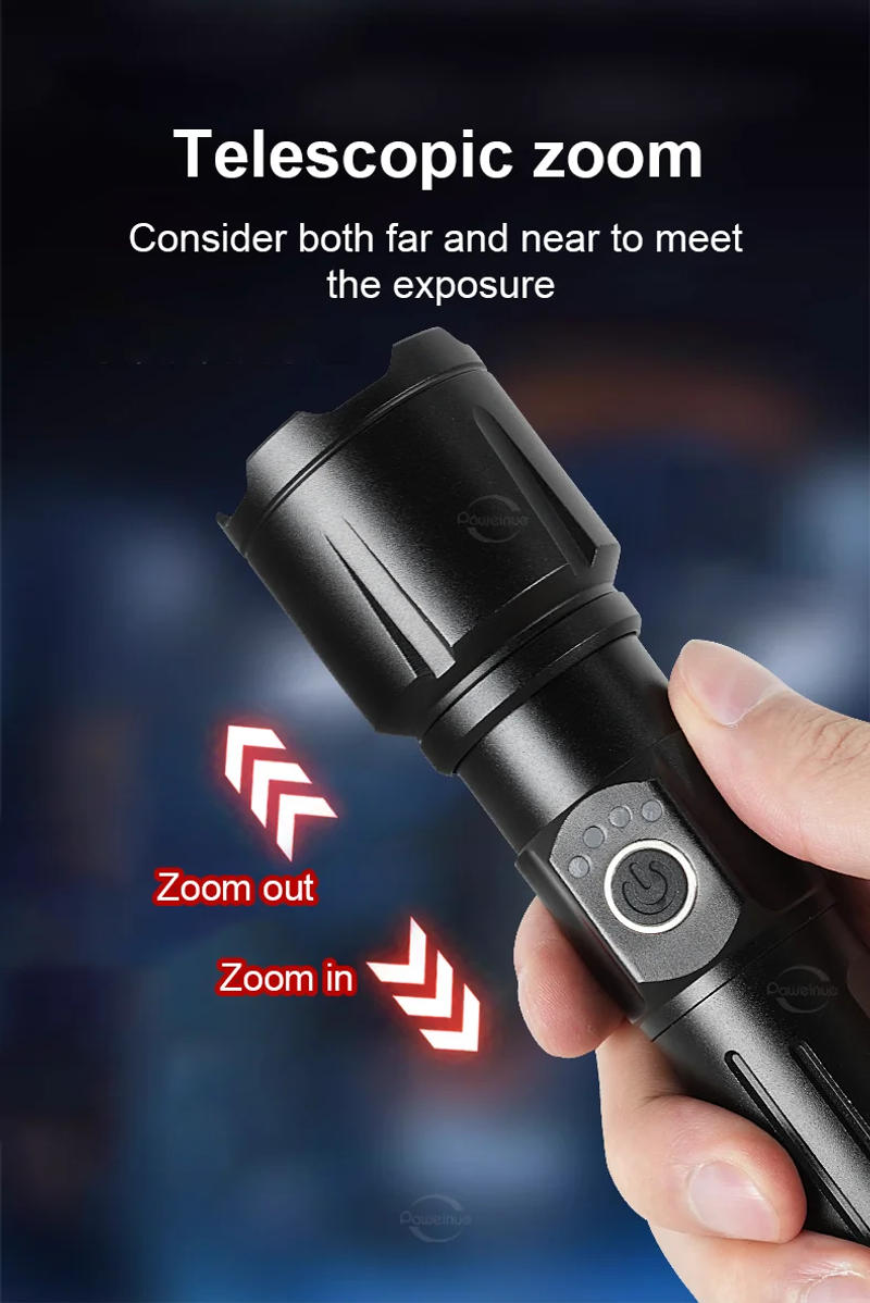 Description Picture 6 of item1000000LM High Power Rechargeable LED Flashlights USE 14H Ultra Powerful Flashlight Emergency Camping Spotlight Tactical Torch