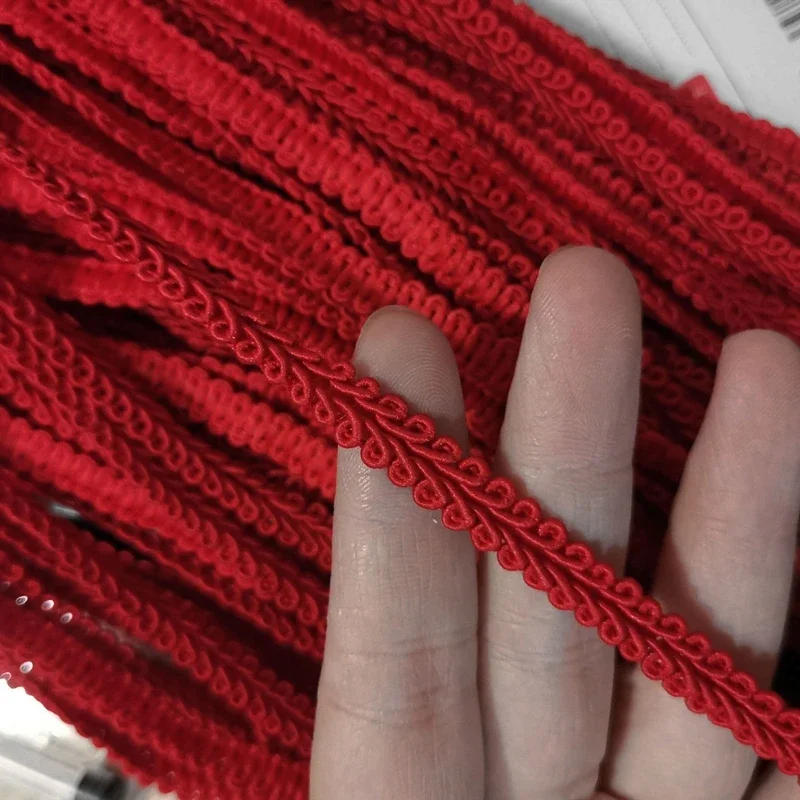 Description Picture 6 of item40 Meter 8mm Gold Lace Trims Knitted Ribbon Tapes Sewing Piping for Cosplay Clothes Handmade Accessories DIY Crafts Trimming