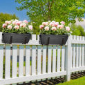 Window Box Brackets 2pcs Adjustable No Drill Window Box Bracket Railing Planter Bracket Flower Box Holder Wall Mount With 90lbs