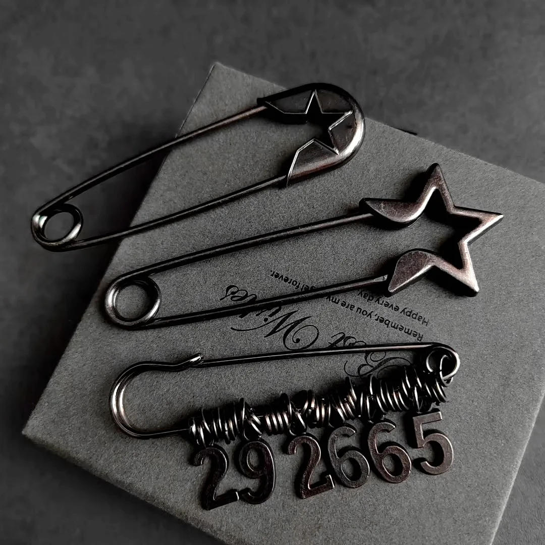 Description Picture 2 of itemMulti-purpose Metal Pins 55mm-83mm Large Black Metal Safety Pin Woman's Scarf Clothing Adjustable Pins