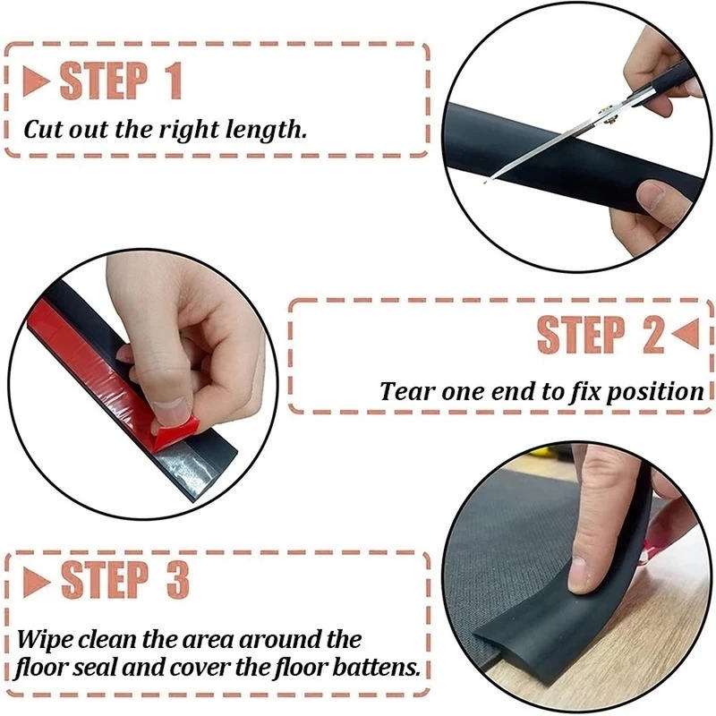 Description Picture 4 of itemPVC Self-adhesive Protective Floor Mat Flat Button Strip Strips Fit 3~10mm Flooring Threshold Seam Edge Trim Home Decoration