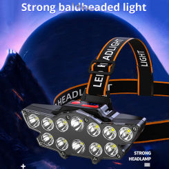 12 LED Headlamp Rechargeable Camping Lamp Head Torch Night Running Headlight Outdoor Work Light Waterproof Emergency Lamp