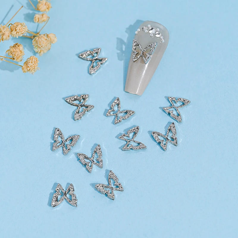 Description Picture 5 of item20Pcs Glitter Diamond Wings Hollow Butterfly Nail Charms 3D Butterflies Shape Charms for Nails Gems Nail Art Decoration Supplies