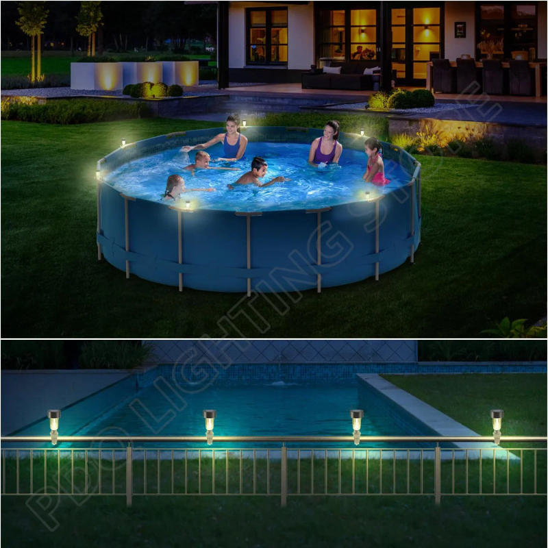 Description Picture 3 of itemLED Pool Lights 10Pcs Waterproof Solar Lights Pool Enclosure Lighting Decor Outdoor Swimming Pool Fence Decoration