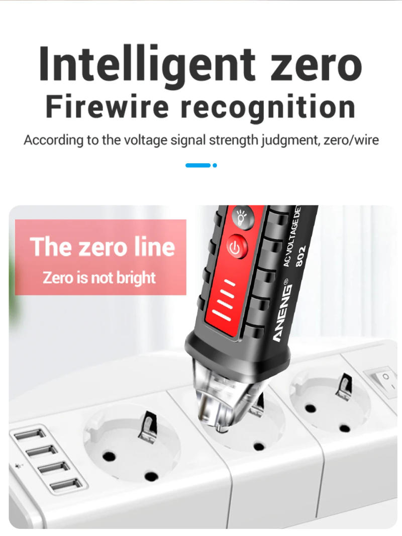 Description Picture 5 of itemANENG VD802/VD902 Voltage Meters Digital Multitesters Non-contact Tester Pen AC Voltage 12-1000V Detectors Current Testers Tools