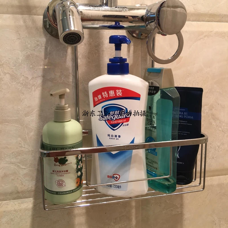 Description Picture 5 of itemShower Room Shelves Bathroom Accessories Shampoo Holder Hook Stainless Steel Shower Door Racks Nail-free Bath Storage Organizer