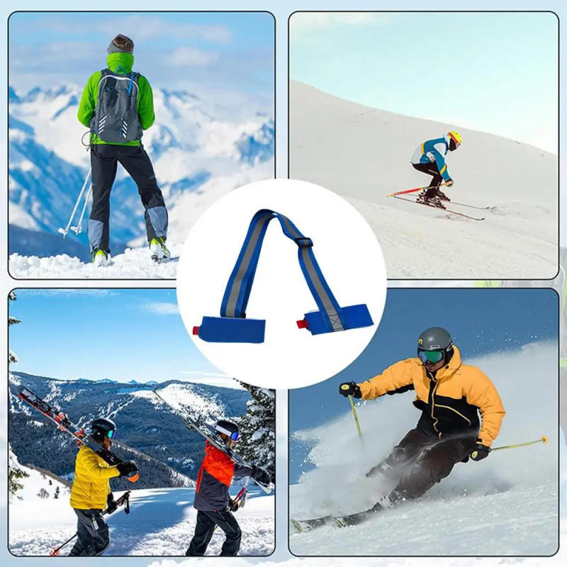 Description Picture 6 of itemSki and Pole Carrier Strap Adjustable sled Shoulder Straps Pull Sled Drag Speed Skiing Accessories outdoor camping tools