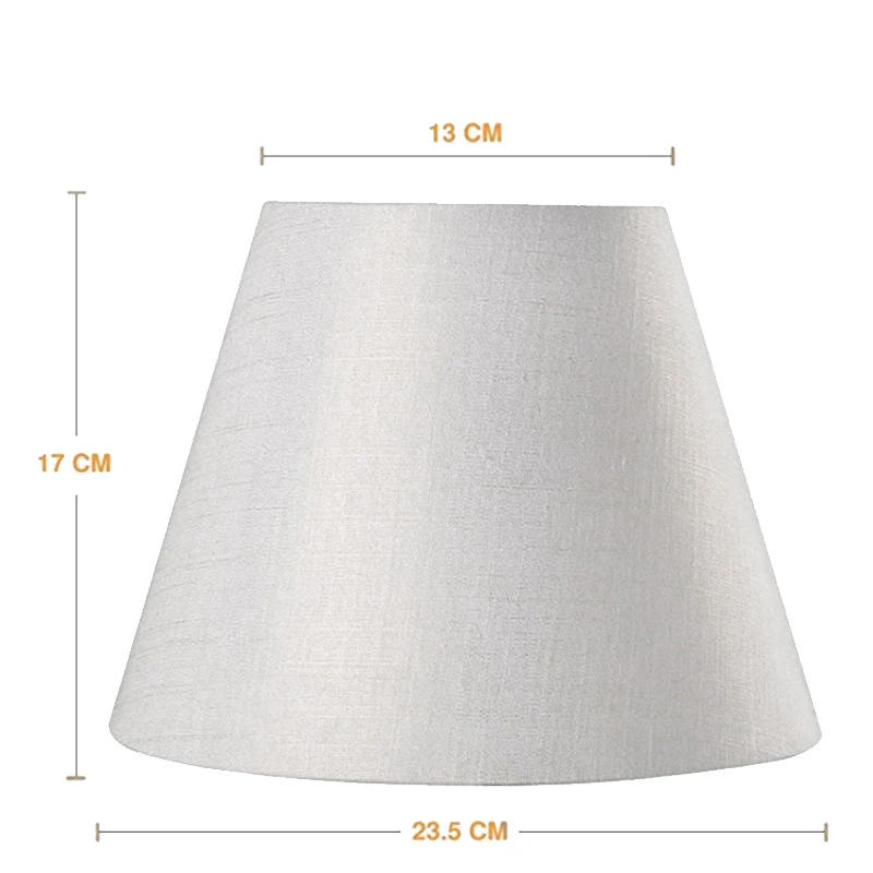 Description Picture 4 of itemLamp Shade Linen Fabric White Lamp Shade Small 5 Inch Top Diameter X 9 Inch Bottom Diameter X 7 Inch Tall (White With Gold Threa