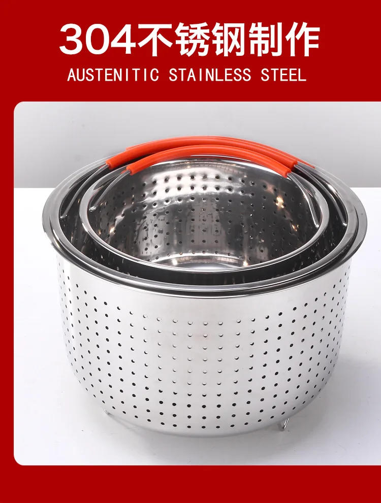 Description Picture 2 of item304 Stainless Steel Steamer Basket in Stant Pot Accessories for Instant Cooker with Silicone Handle Pressure Cooker Rice Steamer