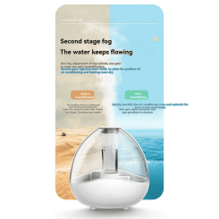 B82B-Ultrasonic Cold Fog Humidifier, Quiet Bedroom Air Humidifier, Desktop Humidifier With Detachable Water Tank
