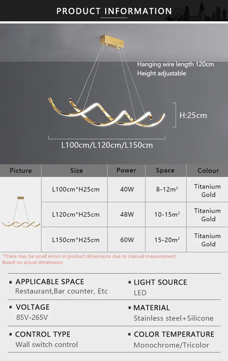 Description Picture 4 of itemNordic Gold LED Pendant Lights Stainless Steel Restaurant Design Pendant Lights Office Bar Coffee Shop Decorative Lights