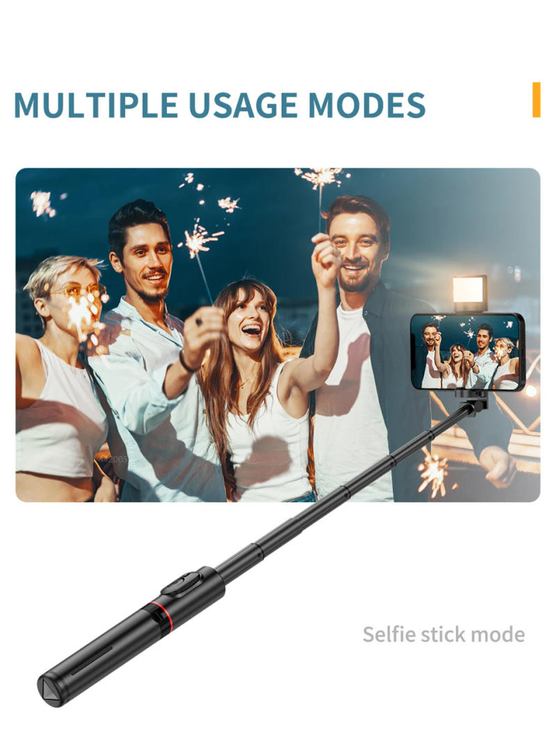 Description Picture 6 of itemRoreta NEW Portable Wireless Bluetooth Phone Telescopic Selfie Stick Tripod With Fill Light for Huawei iPhone 14 Android Xiaomi
