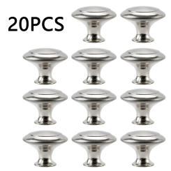 20Pcs Door Knobs Stainless Steel Drawer Cabinet Handles Knobs Kithcen Cupboard Pull Handles Furniture Hardware Accessory