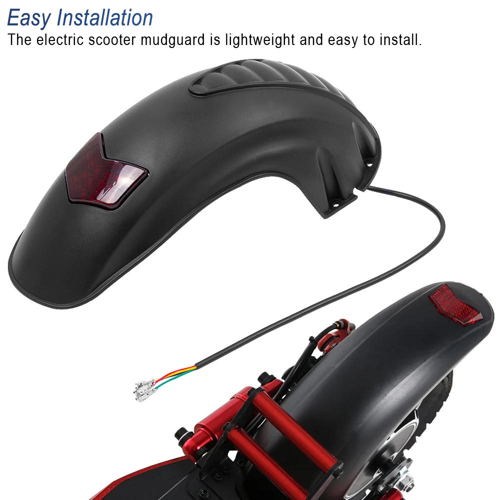 Description Picture 6 of itemRear Fender with Brake Light New Electric Scooter Mudguard for KUGOO M4/M4 PRO for 10 Inch Kickscooter Replacement Parts