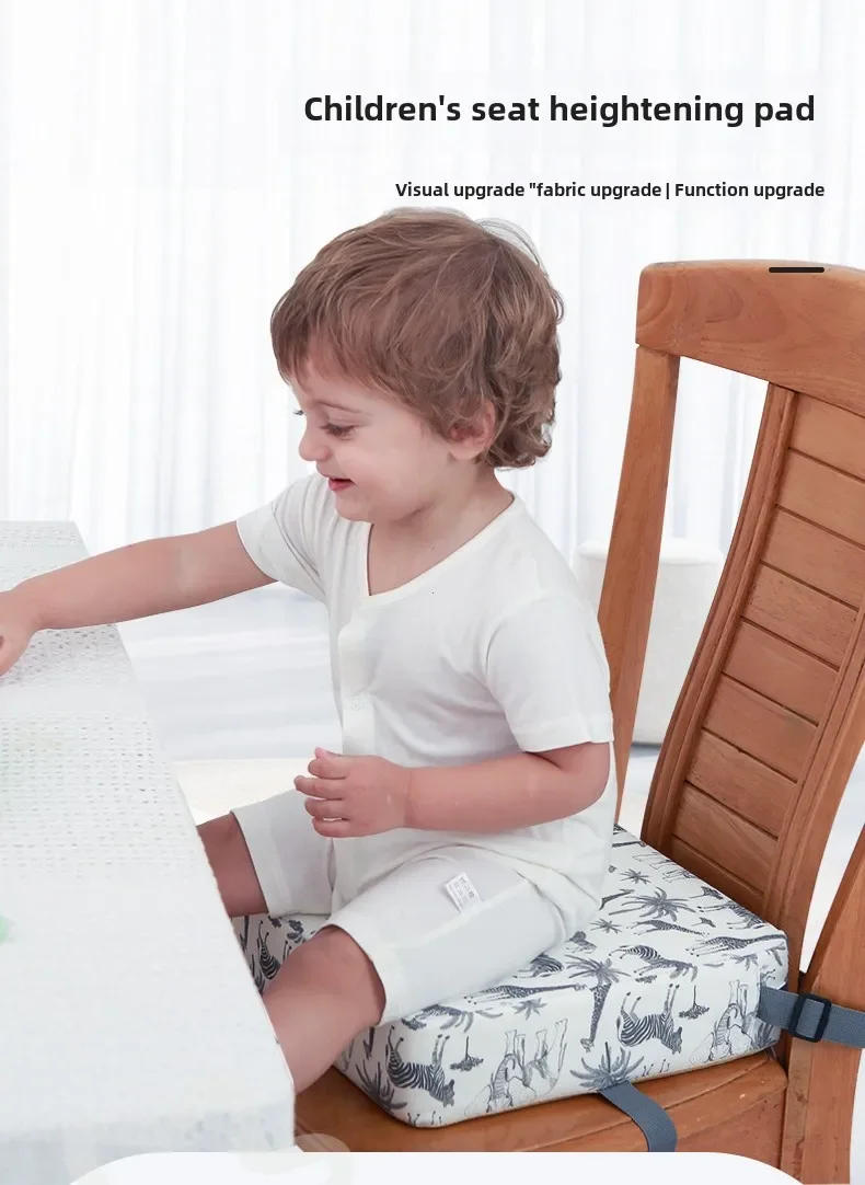 Description Picture 2 of itemChildren Increased Chair Pad Baby Booster Seat Portable Kids Dining Heighten Cushion Pram Chair Removable Adjustable