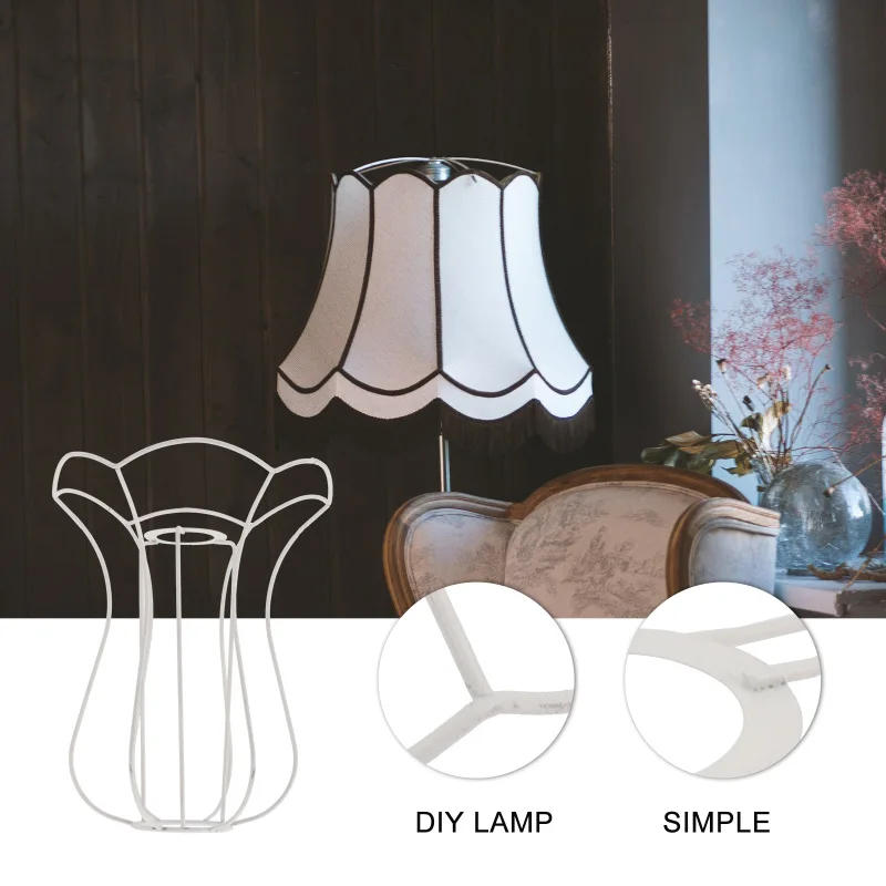 Description Picture 4 of itemTable Lamp Shade Holder Picture Frame Stand Light Bulbs for DIY Lights Flame Strawberry Iron Lampshade Chandelier Bracket