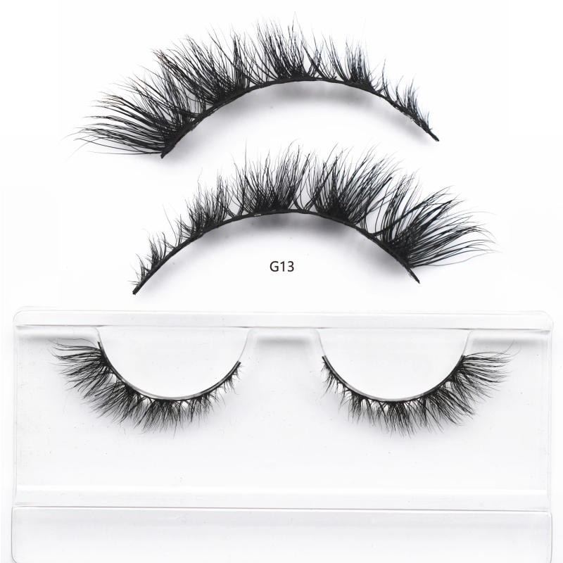 Description Picture 2 of itemG13 Mink Lashes Fluffy Flare Eyelashes 3D Mink Lashes Fake Eyelash Winged Look Full Strip Lashes Soft False Eyelash Makeup Lash