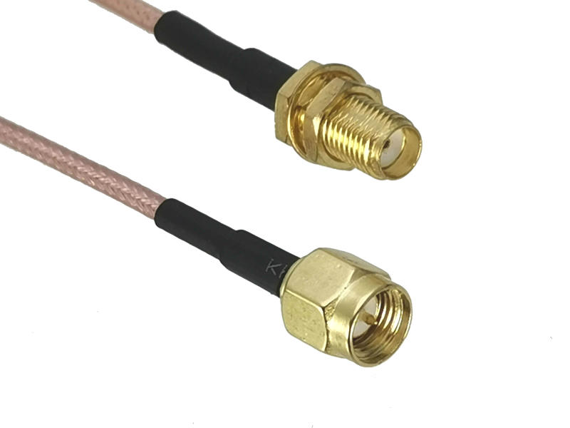 Description Picture 3 of item1Pcs RG316 RG174 Cable SMA to SMA Male Plug & Female Jack Nut Bulkhead Connector RF Jumper Pigtail Wire Terminal 4inch~10FT