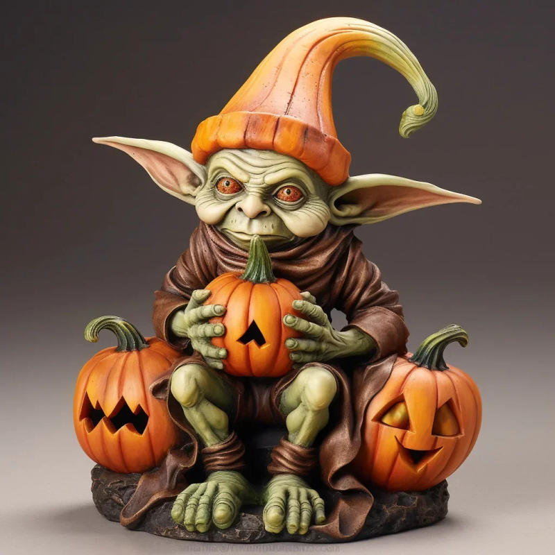 Description Picture 3 of itemHalloween Pumpkin Garden Decoration Vampire Ornament Cute Ghost Landscape Resin Cartoon Crafts Outdoor Statues Sculptures