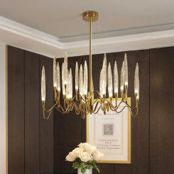 Modern Candle Chandelier Luxury LED Crystal Chandelier Pendant Light  for Living Room Bedroom Lights Indoor Decor Fixtures