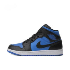 Nike men's shoes NIKE AIR JORDAN AJ1 men's black and blue high-top retro sneakers