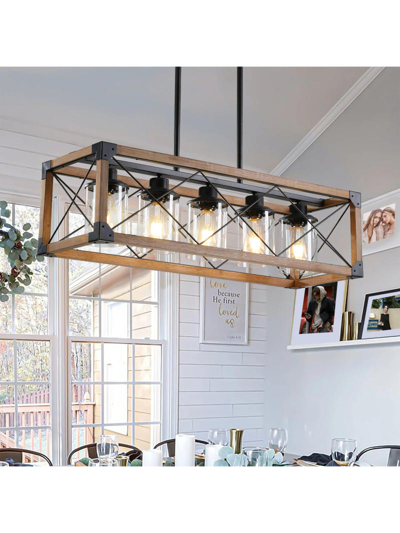 Description Picture 5 of itemIndustrial Chandelier Retro Pendant Light For Loft Bar Restaurant Cafe 110V American Style Home Decor LED Vintage Hanging Light