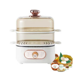 Multi Function Breakfast Steamer Electric Egg Cooker Corn Milk Steamed Kitchen Cooking Machine Rapid Double Layer Egg Boiler Ste