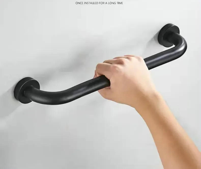 Description Picture 3 of itemBlack Space Aluminum Bathtub Grab Bars Handrails Old People Bathroom Handle Armrest Safety & Accessories Wc Towel Bar