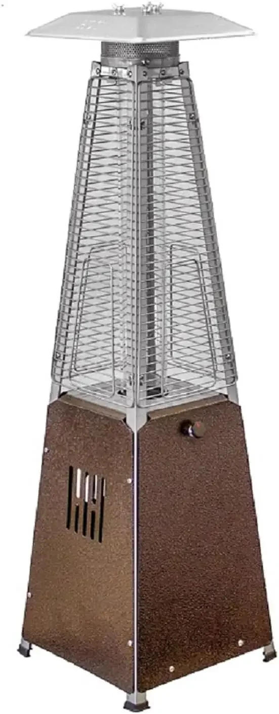 Description Picture 2 of itemHLDS032-GTTHG Portable Propane Table Top Pyramid Glass Tube Patio Heater 9500 BTU Bronze SMALL Hammered Bronze finish