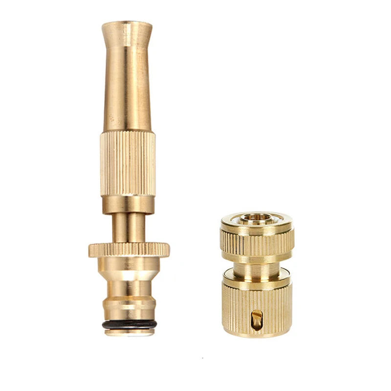 Description Picture 2 of itemHigh Pressure Direct Spray Quick Connector Home Hose Adjustable Pressure Garden Sprinkler Spray Nozzle Water Gun Brass