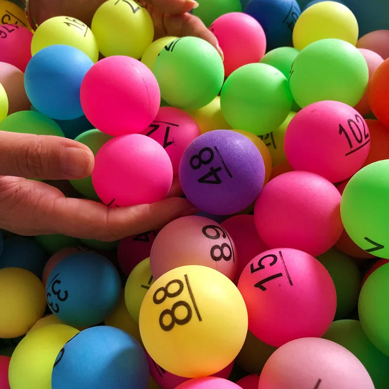 Description Picture 6 of item100pcs/bag Colorful Numbers Ping Pong Balls 40mm Table Tennis Mixed Colors Balls for Entertainment Lottery Family Games Activity