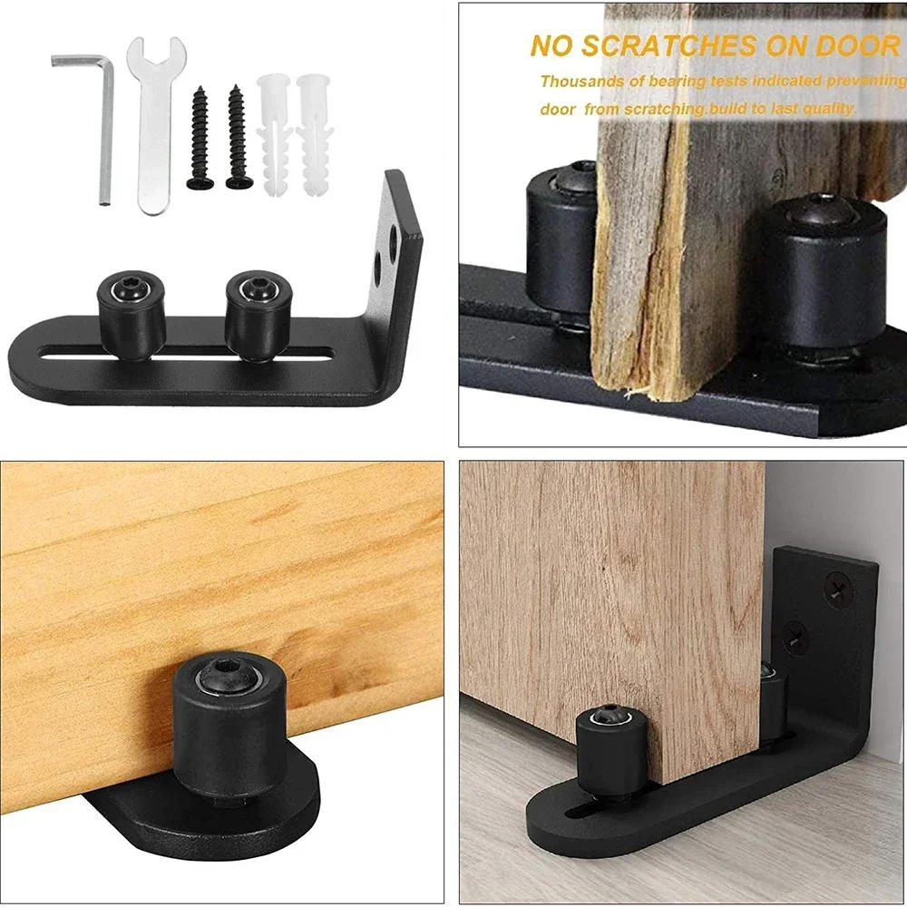 Description Picture 4 of itemAdjustable Sliding Bottom Floor Guide Clips W/ Screws Wall Mount Floor Bottom Guide Door Stay Roller Sliding Door Fittings