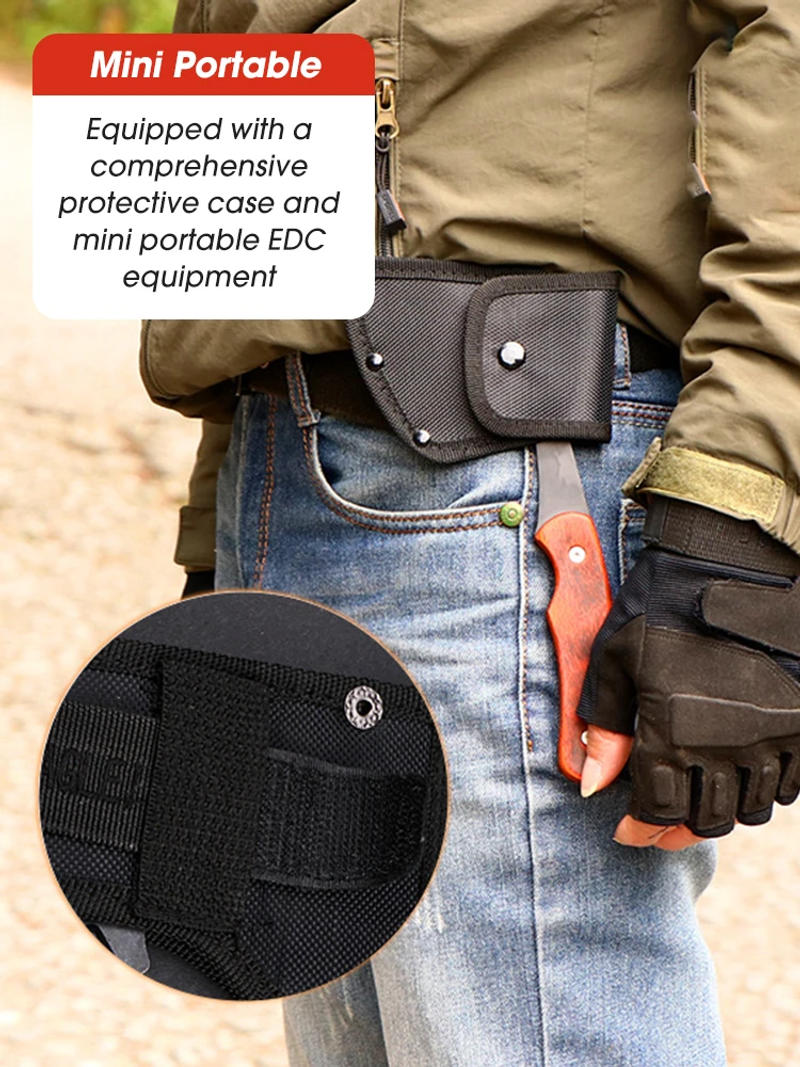 Description Picture 5 of itemSurvival Hunting Tomahawk Axe Multifunctional Axe Hatchet Camping Hand Fire Stainless Steel Axe Bone Knife Outdoor Survival Tool